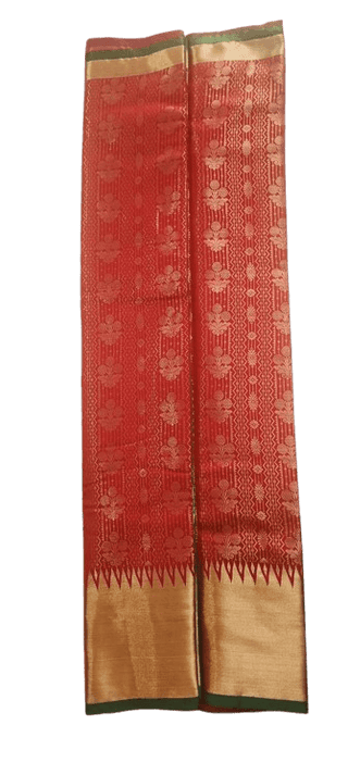 Red and Gold Banarasi Silk Saree