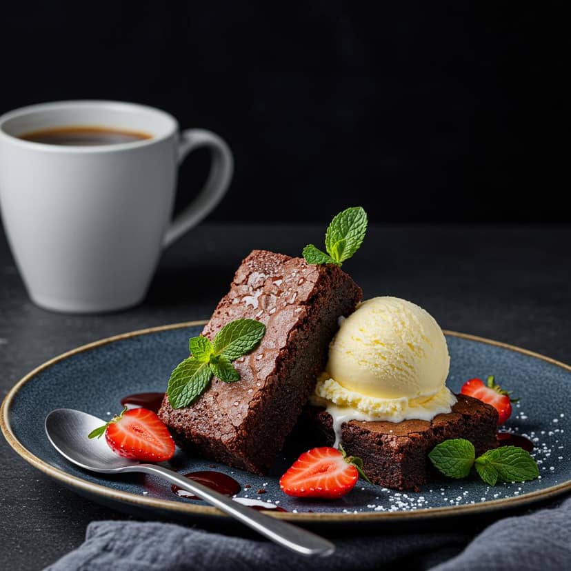Brownie With Ice Cream