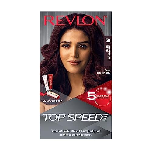 Revlon Top Speed Hair Color, 180g - Deep Mahogany Brown 50 (Pack of 1) Revlon Top Speed Hair Color, 180g - Deep Mahogany Brown 50 (Pack of 1) - Deep Mahogany Brown 50 / 180 g (Pack of 1) view 2
