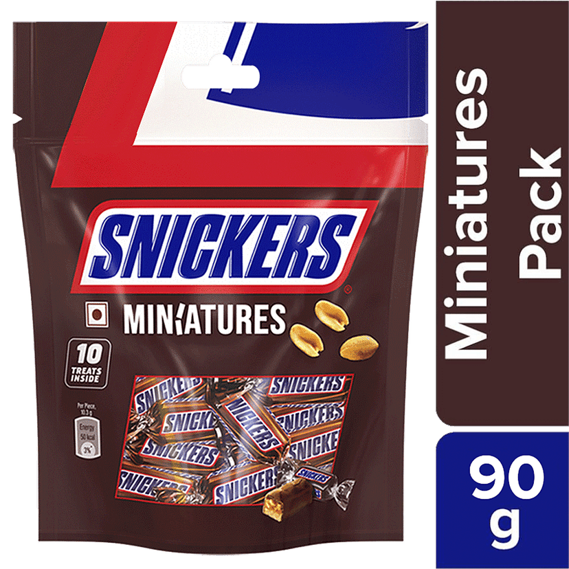 Snickers Miniatures Chocolates - Peanut, 90 G