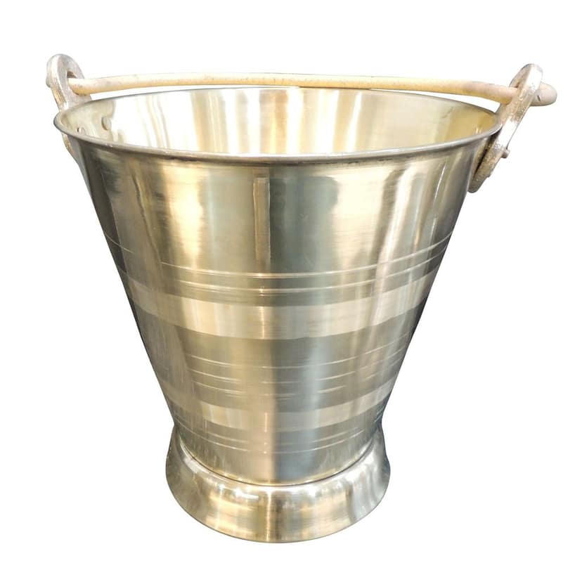 Heavy Brass Bucket 8 Liter | Traditional Water Storage Vessel, Height : 11 Inch (ZMAS612 D) view 2