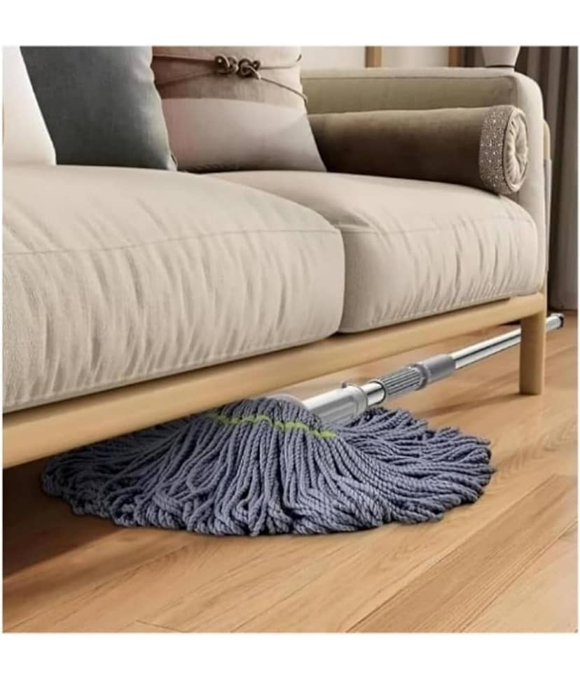 Theos Microfiber Twist Mop for Floor Cleaning, Squeeze Twist Mop Stick, Durable Dust Easy to Use Floor Cleaner, Effective for Hardwood, Tile, and Laminate view 5
