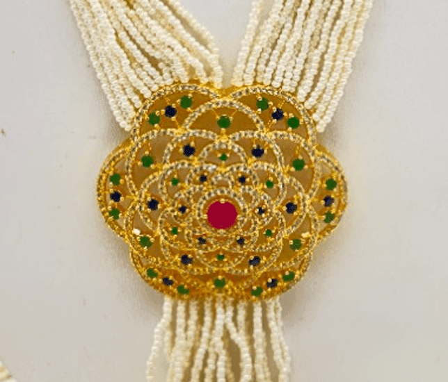 Belt Set With CZ Stones and Pearls - Signature Collection By Amit Chauhan And Sons view 2