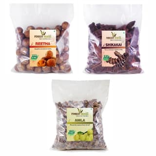 The Forest Herbs Natural Care From Nature Organic Whole Dried Amla, Reetha, Shikakai Raw Form for Hair Care Combo Each 200Gms The Forest Herbs Natural Care From Nature Organic Whole Dried Amla, Reetha, Shikakai Raw Form for Hair Care Combo Each 200Gms -