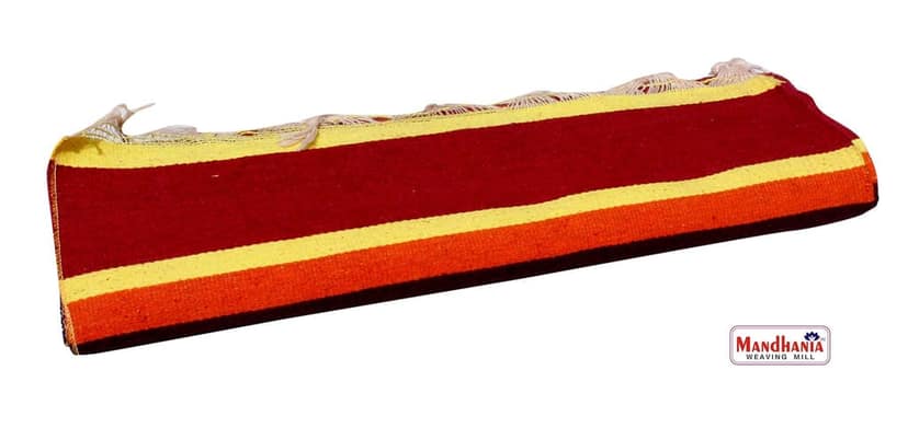 Mandhania Pure Cotton Dining Carpet/Bhojan Patti/School Patti/Satranji Multicolor Strips Dhurrie/Dari (1.5 x 14.5 FT) Pack of 4 view 6