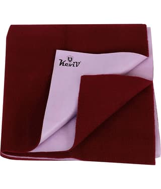 Keviv Maroon Laminated Bed Protector Sheet ( Pack of 1 )