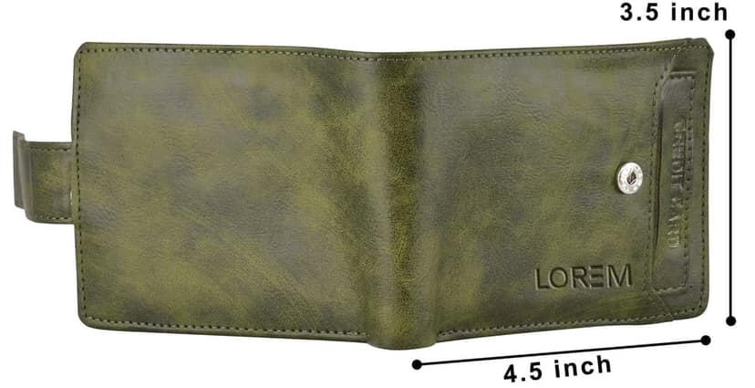 Removable Card Holder Bi-Fold Premium Faux Leather 7 ATM Card Slots Wallet for Men-B view 5