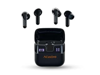 DwOTS Fire Ultra, 75Hrs Playtime, Quad Mics with ANC, 40ms Low Latency, Trans ANC Mode, Dual Sharing & Individual Connectivity, LED Battery Display - Titan-Black