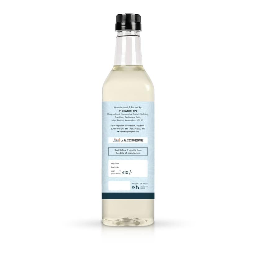 Vidhathri Cold Pressed Coconut Oil - 1 Litre view 4