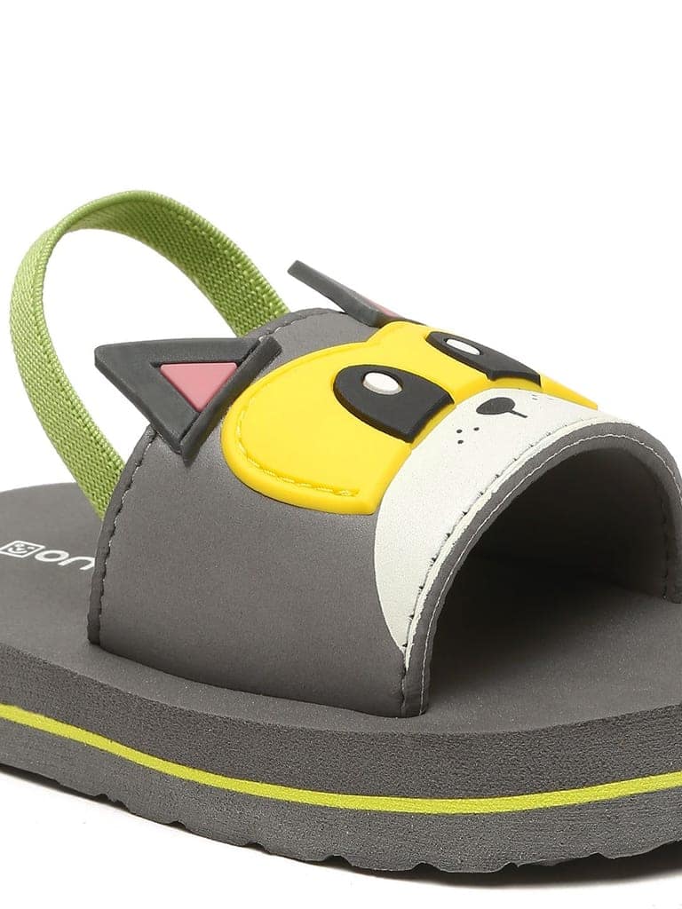 Premium Puppy Artistic Sliders - Grey (Unisex) view 2