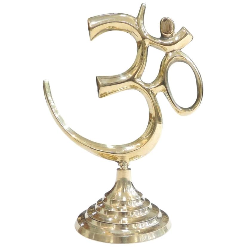 Brass Standing Om Statue | Spiritual Home Decor | Vastu Symbol, Height : 6.5 Inch (FMAS785 D) view 2