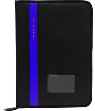 Kopila PORTFOLIO File Folder,Faux Leather Professional Look, 20 leafs,Certificate, Documents Holder FS/A4 Size (Set Of 1, Blue)