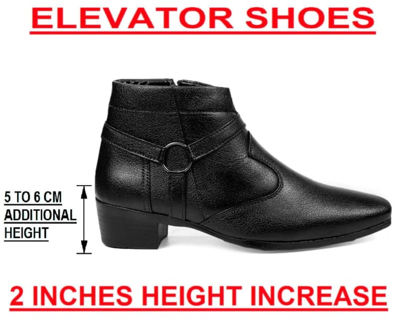 BXXY Men's New Height Increasing with Strapped Zipper and Buckle Boots for All Occassions and All Seasons view 3