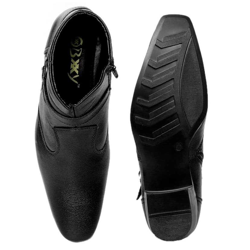 BXXY Men's New Height Increasing with Strapped Zipper and Buckle Boots for All Occassions and All Seasons view 6