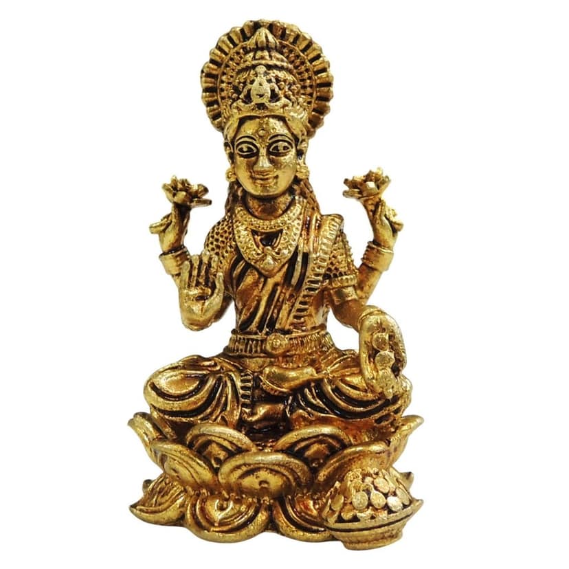 Brass Laxmi Ji Statue for Home Mandir & Diwali, Height : 2.5 Inch (BSMAS1895 L) view 2