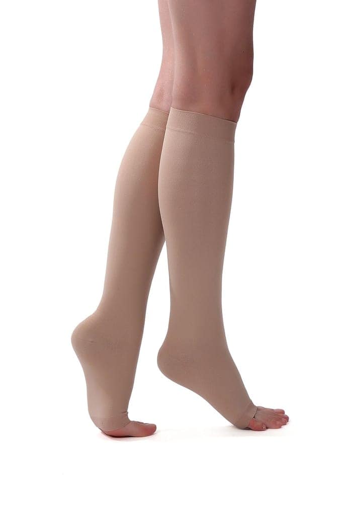 EZYFIT Imported Class II Cotton Compression Stockings Below Knee for Varicose Veins | Varicose Veins Stockings For Men and Women | 22-35mm/Hg (Medium)