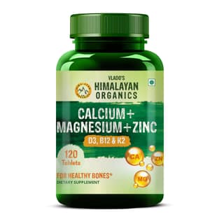 Vlado's Himalayan Organics Calcium Magnesium Zinc Vitamin D3 & B12 120 Vegetarian Tablets