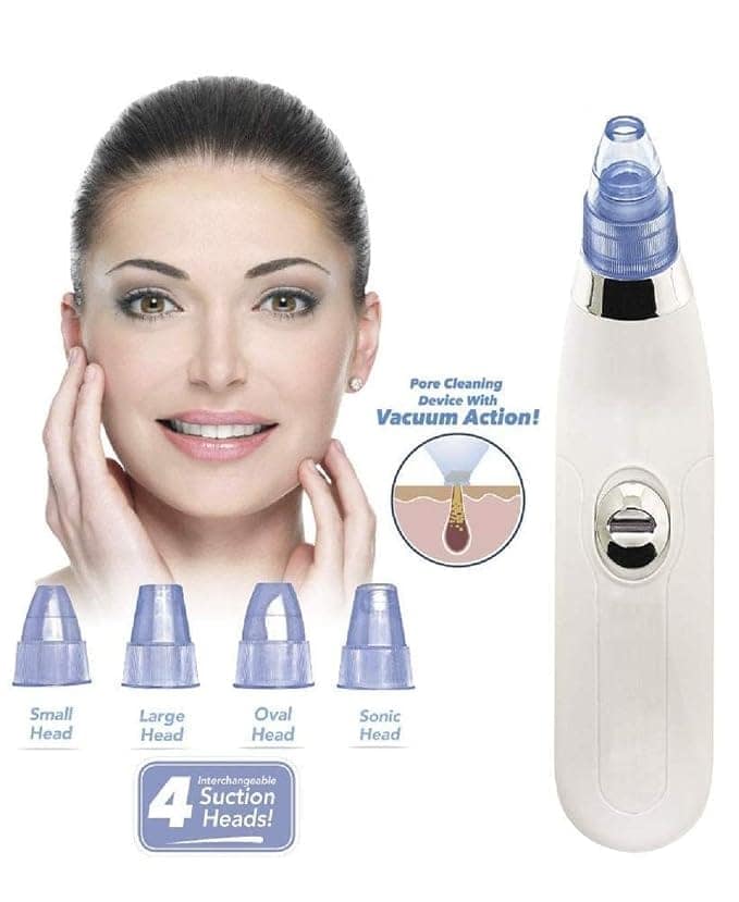 Electric Pore Cleaner Vacuum Blackhead Remover with 4 Suction Heads for Deep Pore Cleaning and Facial Skin Care view 2