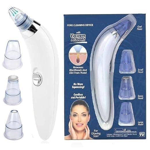Electric Pore Cleaner Vacuum Blackhead Remover with 4 Suction Heads for Deep Pore Cleaning and Facial Skin Care view 4