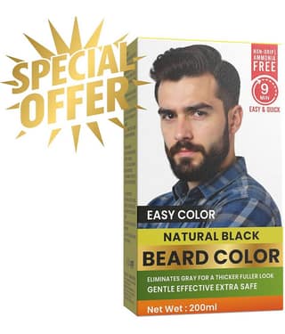 WRIXTY Fruit Vinegar Beard Dye Gel Black Instant Grey Coverage Smooth Beard Hair Natural Finish