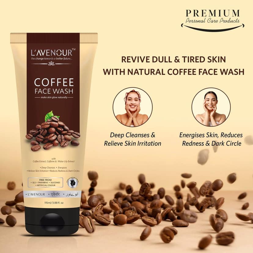 L'avenour Coffee Face Wash for Deep Cleansing, Reduce Redness and Dark Circles - 115ml view 3