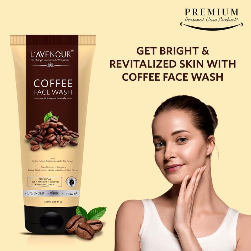 L'avenour Coffee Face Wash for Deep Cleansing, Reduce Redness and Dark Circles - 115ml view 5