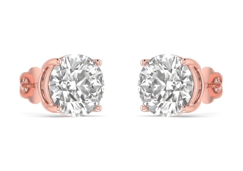 Round Solitaire Studs view 3