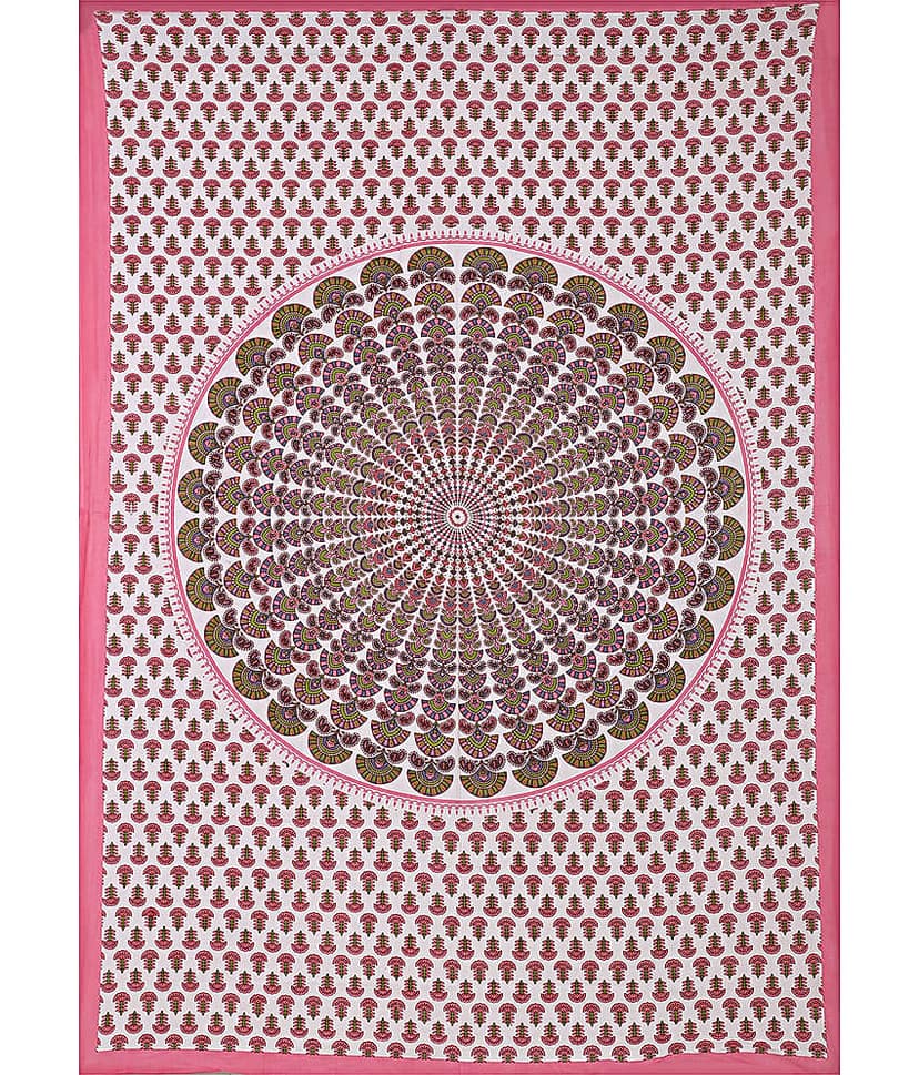Uniqchoice Cotton Single Bedsheet ( Pink ) view 2
