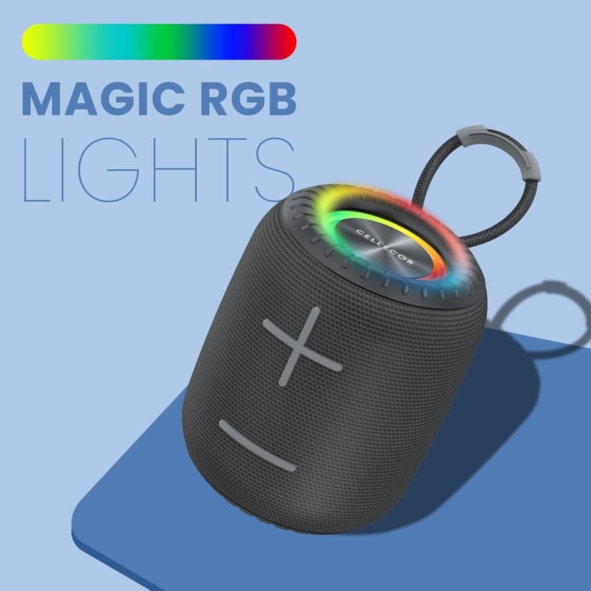 CELLECOR BT-703 6W Mini Portable Wireless Speaker | 6 Hour Playtime | 5.0V | Bluetooth Speaker with RGB Light - Black view 4