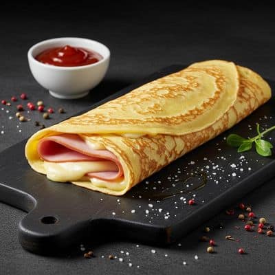 Ham And Cheese Crepe