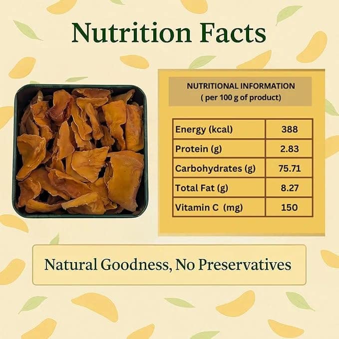 DR. RENGA'S SOLAR DELIGHTS Dried Alphonso Mango Without Sugar | Dehydrated Mango Slices| Dried Fruit | Natural Hapus Dry Fruit | 200g view 5