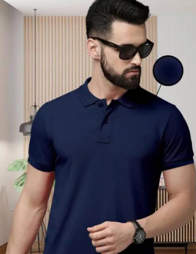 Classic Black Polo T-Shirt for Men view 2