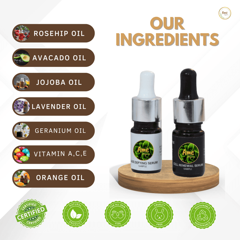 Ame Organic™ | Brain & Beauy Pack | Age Defying & Cell Renewal Serum | 24ml view 5