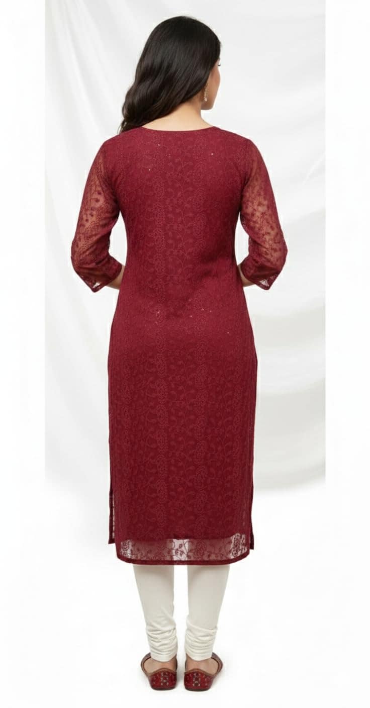 chikankari kurta - Premium Quality view 2