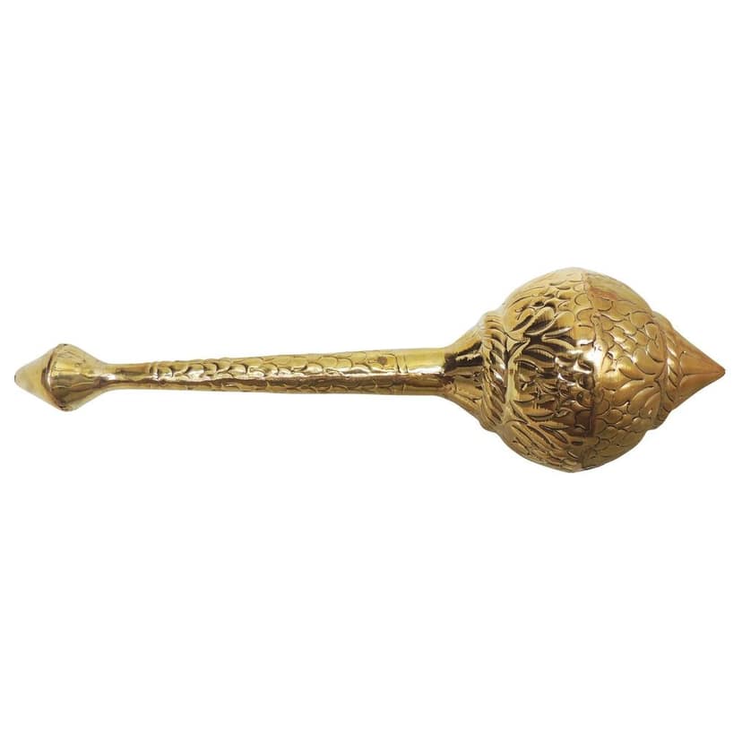 Brass Hanuman Mace, Gada No. 2 ? Devotional Gada For Temple, Length : 12.5 Inch (ZMAS531 B) view 2