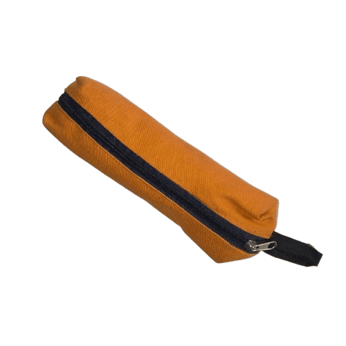 Pencil Case, Orange Canvas Pencil Pouch, Zipper Pencil Bag for School Kids, Stationery Storage Bag for Office Supplies view 2