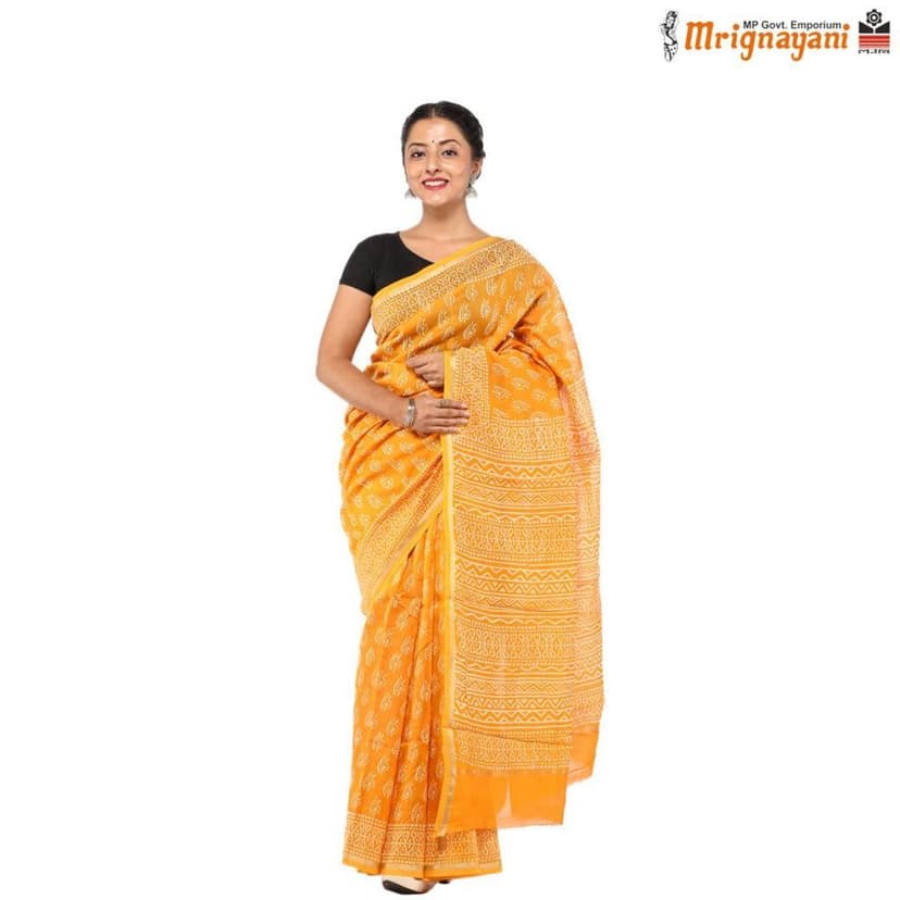 HANDLOOM CHANDERI SILK SAREE WITH BLOUSE (SKU - 1SCZ01250522, SAREE - 1252) view 2