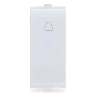CONA 14011 Platinum Bell Push Modular Switch 10A White with Blue LED Indicator, Single |Door Bell|Electric Switches|ISI Marked Bell Switch for Home, Office, Shop,etc