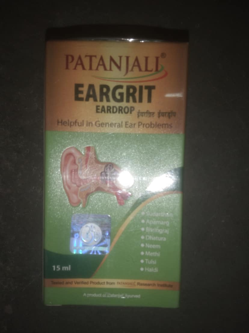Patanjall Eargrit Eardrop Helpful in general ear problems 15 ml