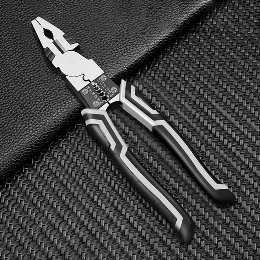 7 in 1 Wire Stripping Tool, Wire Cutter With Gripping, Wrench, Crimping, Wire Precision Hand Tool Cable Stripping Cutting, Multifunction Terminal Crimping Wire Piler And Stripper