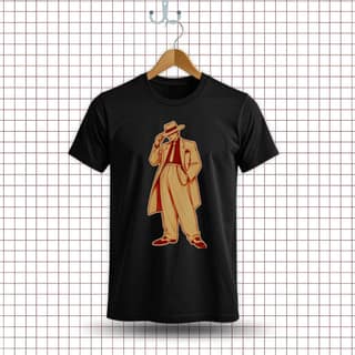 Trishoolin Gentleman Dancing Theme T-Shirt | Design 70012MB | Cotton Regular Fit | Crew Neck / Round Neck Half Sleeve | Pack of 1