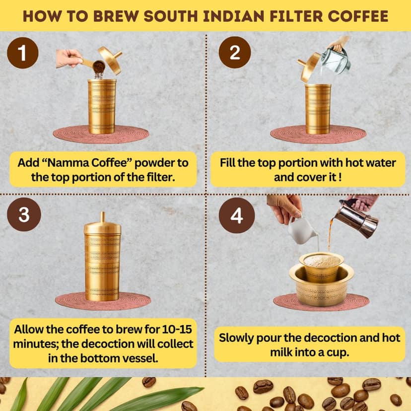 Namma Coffee - Balanced Blend Filter Coffee Powder - 50% Coffee, 50% Chicory | Authentic South Indian Filter Coffee | Freshly Roasted, Strong And Aromatic view 4