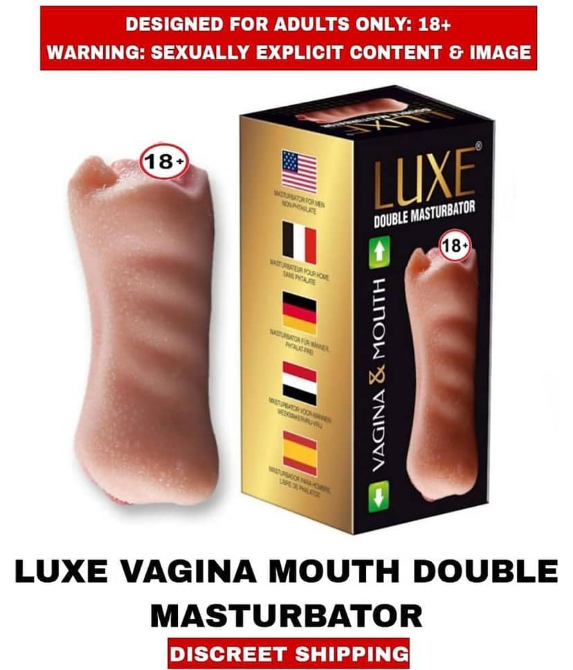 L U X DOUBLE MASTURBATOR VAGINA AND MOUTH - 2 IN 1 POCKET PUSSY