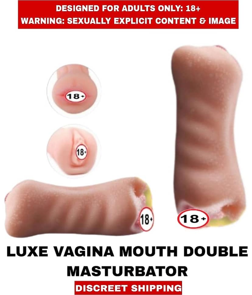 L U X DOUBLE MASTURBATOR VAGINA AND MOUTH - 2 IN 1 POCKET PUSSY view 2