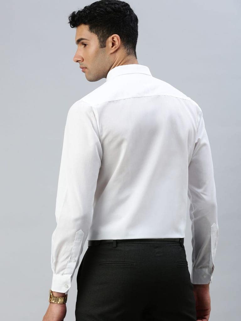 Mens Cotton Rich White Full Sleeves Shirt Minister view 2