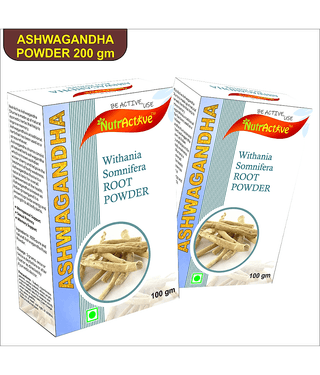 NutrActive Organic Ashwagandha Powder 100 gm Pack of 2
