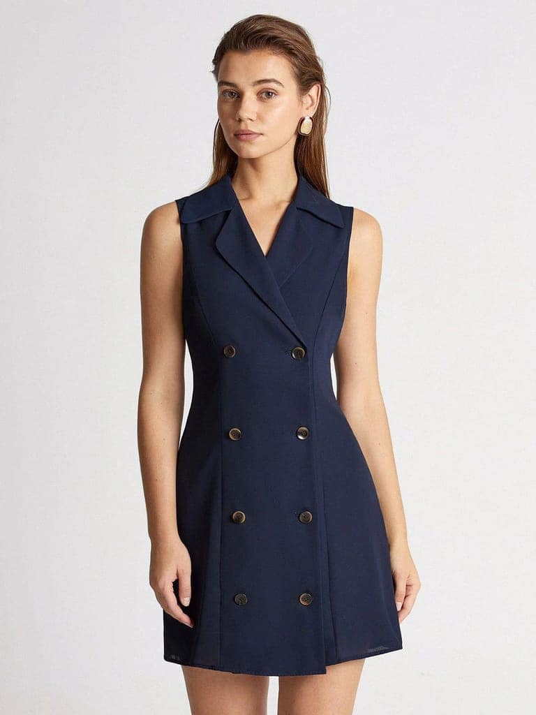 Elchic Sleeveless Blazer Mini Sheath Dress view 2
