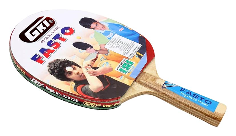 GKI Fasto Table Tennis Bat: Fast Blade with ITTF Authorized Rubber and Flared Handle (Packing - 1 Unit) by Total Sporting And Fitness Solutions Pvt Ltd view 2