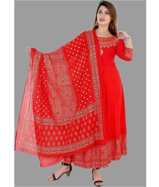NUPITAL Rayon Printed Anarkali Women's Kurti - Blue ( Pack of 1 )
