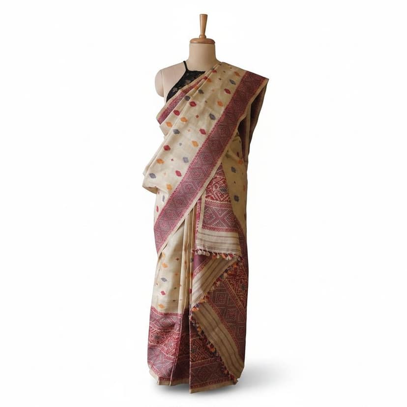 Traditional Handwoven Ethnic Saree view 2